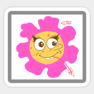 Sponge Bob Flower Sticker